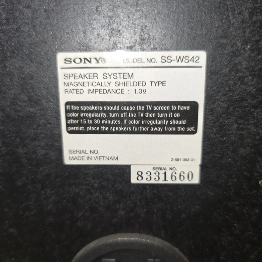 Sony SS-WS42 Subwoofer - Silver